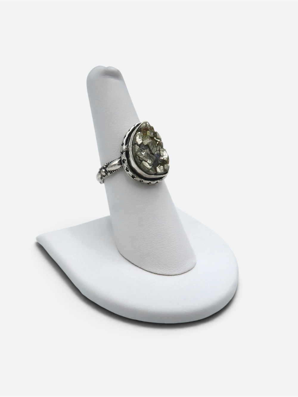 925 VINTAGE PYRITE RING - Picture 9 of 10